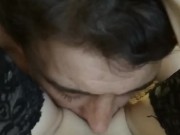 The mistress put on a chain and made her lick her wet hot pussy PussyLicking 6/16