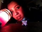 Beautiful brunette talks sexy and nasty to make you fantasize and cum hard 9/16