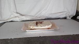 Marry Christmas here is your cake . Now lick!