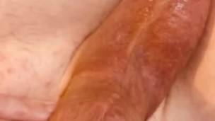 Sissy cock dripping precum teasing getting hard 