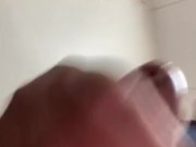 Cumshot on the stairs
