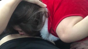 Risky taxi ride naked to Santa Claus