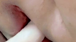 Tight pussy teen fucking big dildo