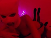 teen tries on her new balaclava and gets loads of cum in mouth 9/16