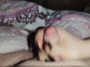 I scratch his full balls with my black nails and jerk his cock until he cums *Trailer* 15/16