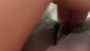 Pauline fingering herself during a delicious bath