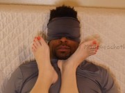 Hardcore foot domination session  Hard slapping and gagging 15/16