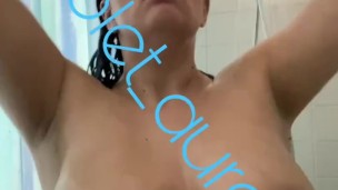 Pregnant MILF gets hot and Soapy