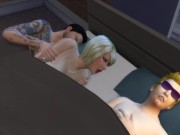 Cheated on her husband with her lover right in the same bed with him | Sex game 8/16