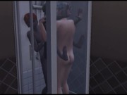 Wife with very big breasts fucked by neighbors in two cocks | Porno game 15/16