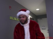 Black teen gets her asshole gaped by Santa On Christmas 2/16