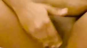 Ebony teen squirting on dildo 