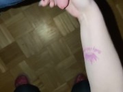 He cums on my huge tits in front of the xmastree *hugecumload* 1/16