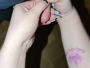 He cums on my huge tits in front of the xmastree *hugecumload* 3/16