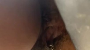 Bubble butt redbone squirts piss outside