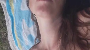 hairy pussy masturbation in nature