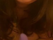 POV: Chubby girl sucks on toy