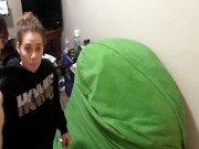 Fucked Doggystyle against Beanbag till Her Pussy is Filled with Cum - Heather Kane 1/16