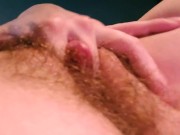 Rubbing my big red swollen clit and fingering myself 14/16