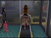 Public sex in the gym on the simulator | Anime Porno Games 1/16