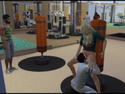 Public sex in the gym on the simulator | Anime Porno Games 12/16