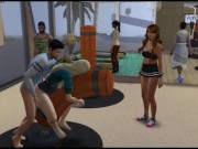 Public sex in the gym on the simulator | Anime Porno Games 14/16