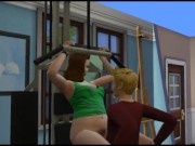 Public sex in the gym on the simulator | Anime Porno Games 3/16