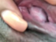 Close up of my virgin teen pussy cumming 