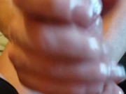 7am handjob massages lubed penis through 3 cum shots beginning @ 10:55 2/16