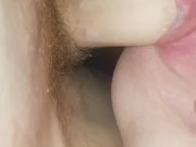 Tight pussy riding huge cock!! Up close!!! 14/16