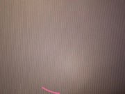 Skinny girl in boots and leather shorts moves sexually 1/16