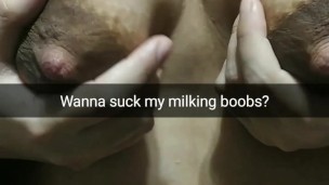 Do you wanna suck my hottie milk boobs? Thicc wife with huge boobs