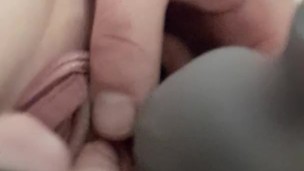 Close up playing with my pussy vibrator