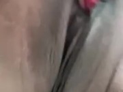 playing with my pussy after a workout