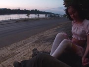 Outdoor extreme fun in front of strangers