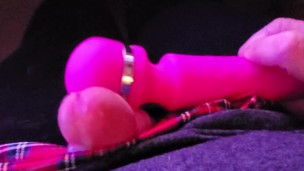 goth femboy cums hard and self post orgasm torture
