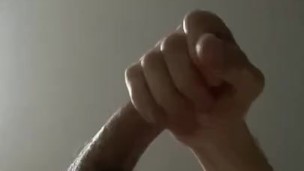 Slowly handjob with oil and cum
