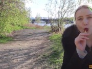 Blowjob To My Stepbrothеr In Public Outdoors. | He Cum In My Mouth And I Swallowed Everything :) 1/16