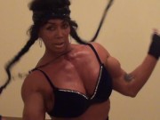 Sexy Muscular Female Martial Artist Performs Kata For Fight Fans 13/16