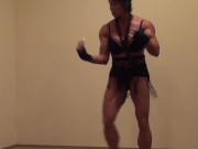 Sexy Muscular Female Martial Artist Performs Kata For Fight Fans 3/16