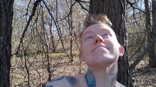 Outdoor Erect Nipple Play Pre Op Trans Man 