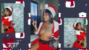 Merry Xmas! Topless Black Girl Rolling and Flashing Pussy! by Cassee Joseph 