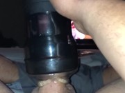Armenian stud blows load all over himself with stroker