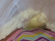 Pee in panties under a diaper. Abdl 10/16