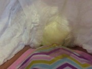 Pee in panties under a diaper. Abdl 9/16