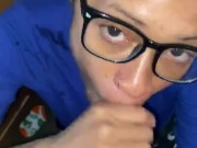 Sucking his dick while he cooks dinner 3/16