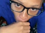 Sucking his dick while he cooks dinner 8/16