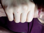 Long hair brunette sucks a big dick / handjob / cum in mouth - Taylor and Lisa 10/16