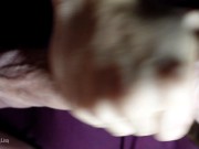 Long hair brunette sucks a big dick / handjob / cum in mouth - Taylor and Lisa 11/16