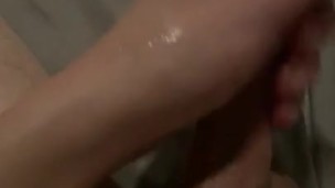 Shooting big load after slowly stroking my cock